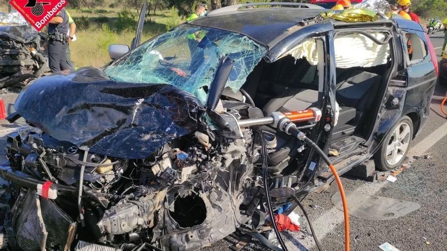 Coche implicado en un accidente mortal en Santa Pola