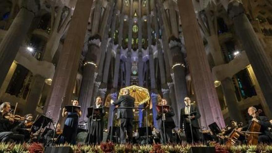 Una de les actuacions de la gira de concerts va tenir lloc a la basílica de la Sagrada Família de Barcelona