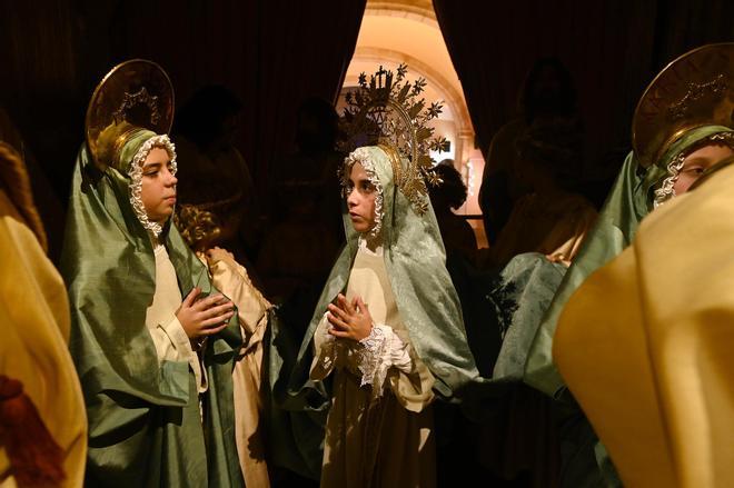 Algunos momentos del segundo ensayo general del Misteri d'Elx
