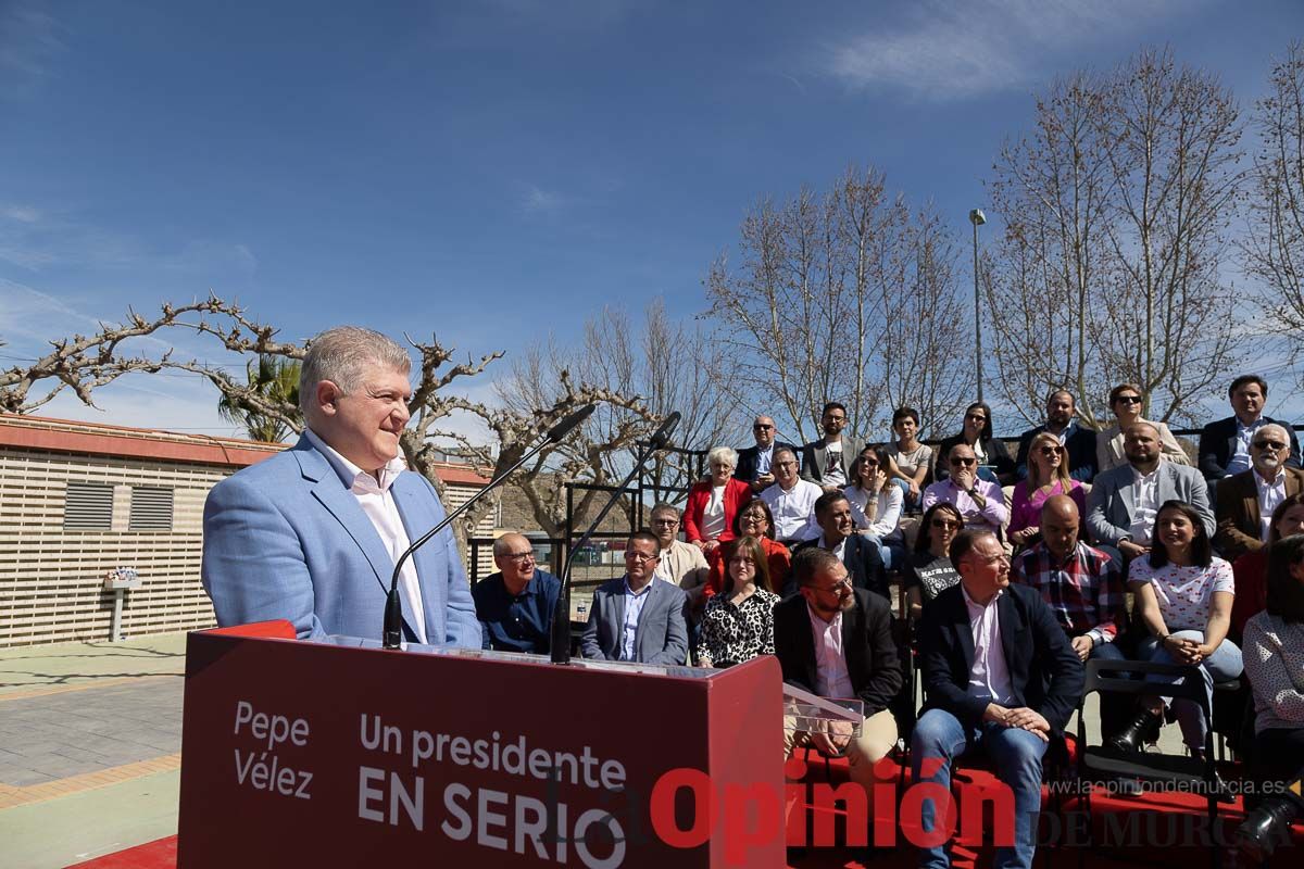 Presentación de José Vélez como candidato del PSOE a la presidencia de la Comunidad