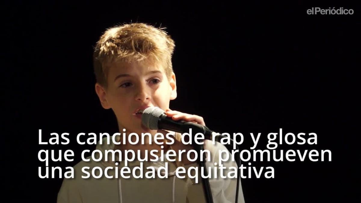 Concierto rapero en el Institut del Barri del Besós contra la discriminación de género.