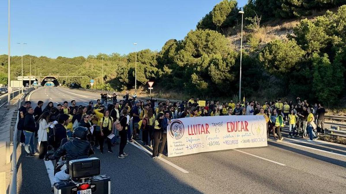 La C-32 tallada a Mataró