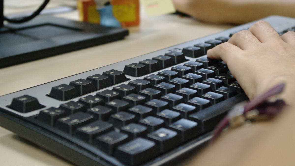 El teclado de un ordenador.