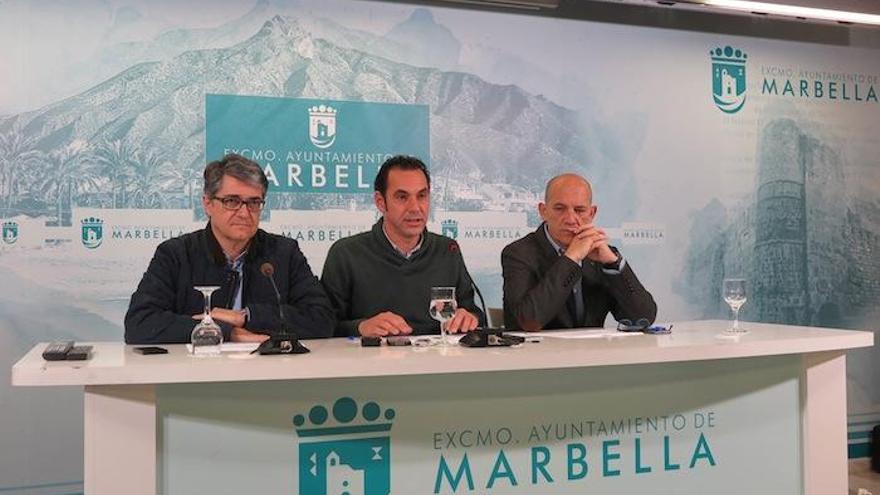 Los concejales Javier Porcuna, Miguel Díaz y Manuel Osorio.