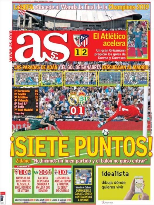 Estas son las portadas deportivas de este jueves 2