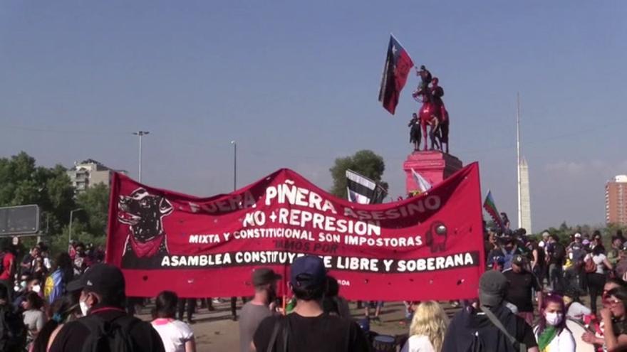 Chile vive la marcha más grande en meses a días del aniversario del "estallido social"