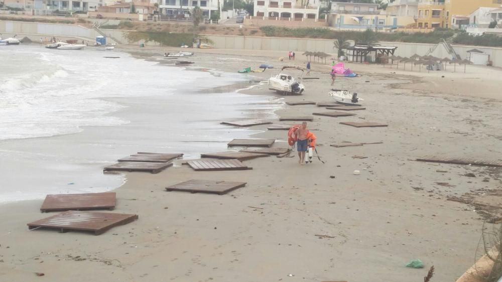 Efectos del temporal en Cabo de Palos