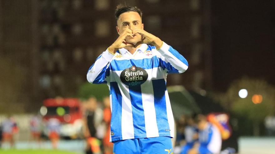 Herrera dedicando su gol