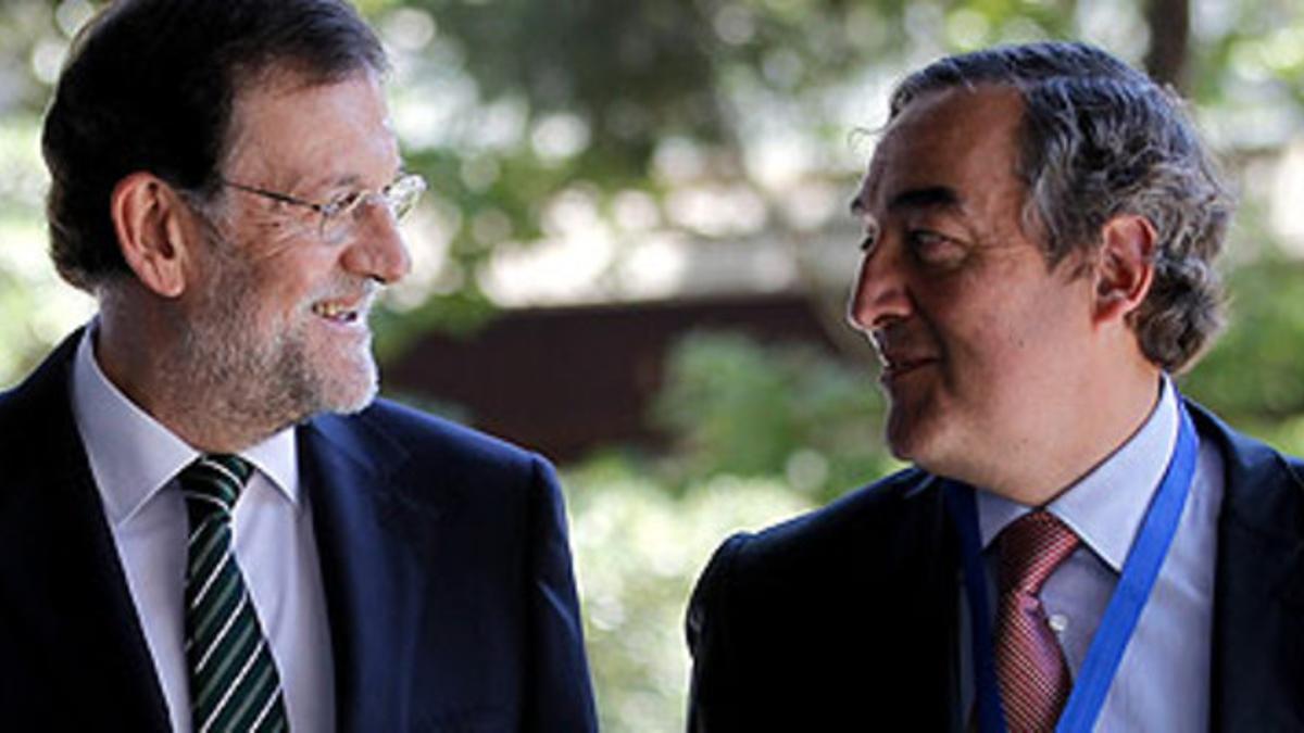 Rajoy y Rosell.