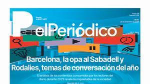 La portada de EL PERIÓDICO del 25 de diciembre de 2026