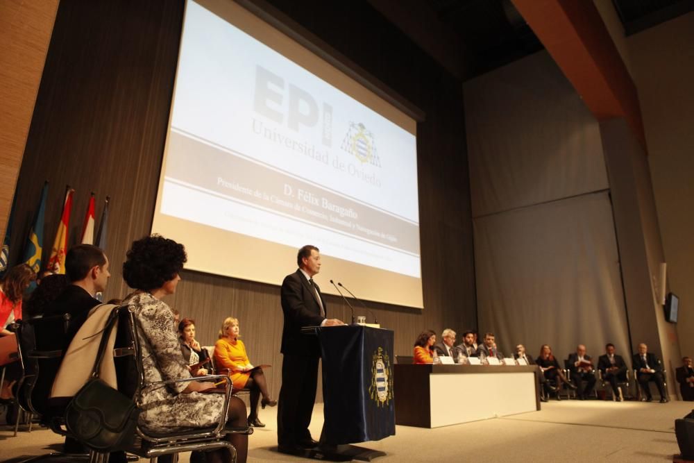 Entrega de diplomas de la Escuela Politécnica de Gijón.