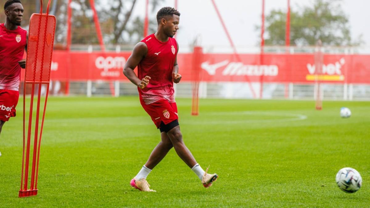 Ansu Fati, entrenando con el Monaco