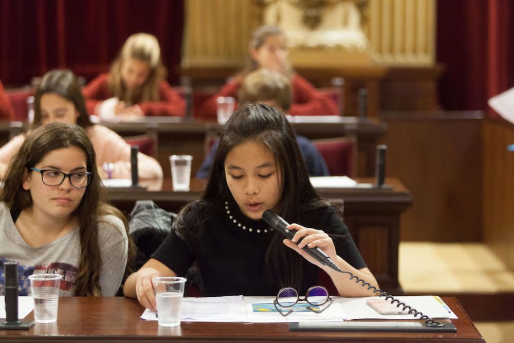 Los más jóvenes 'toman' el Parlament para luchar contra el cambio climático