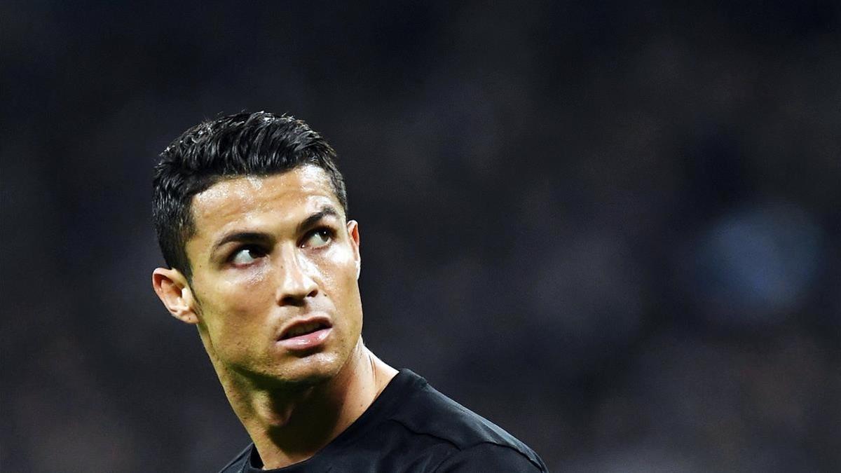 Cristiano Ronaldo, durante el partido del Madrid ante el Tottenham, en Wembley
