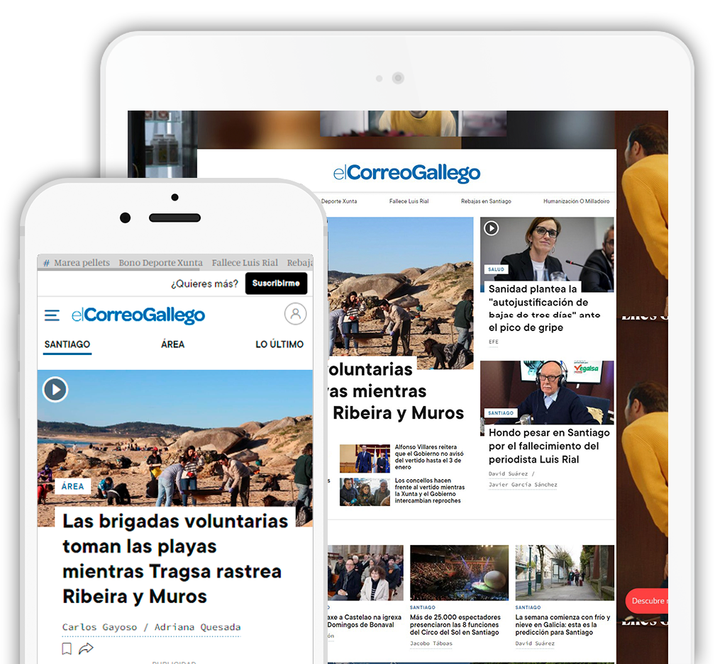 La página web de El Correo Gallego en distintos dispositivos