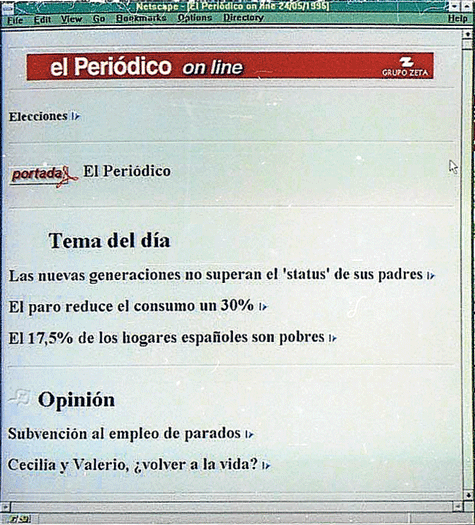 Primera web EL PERIÓDICO 1995