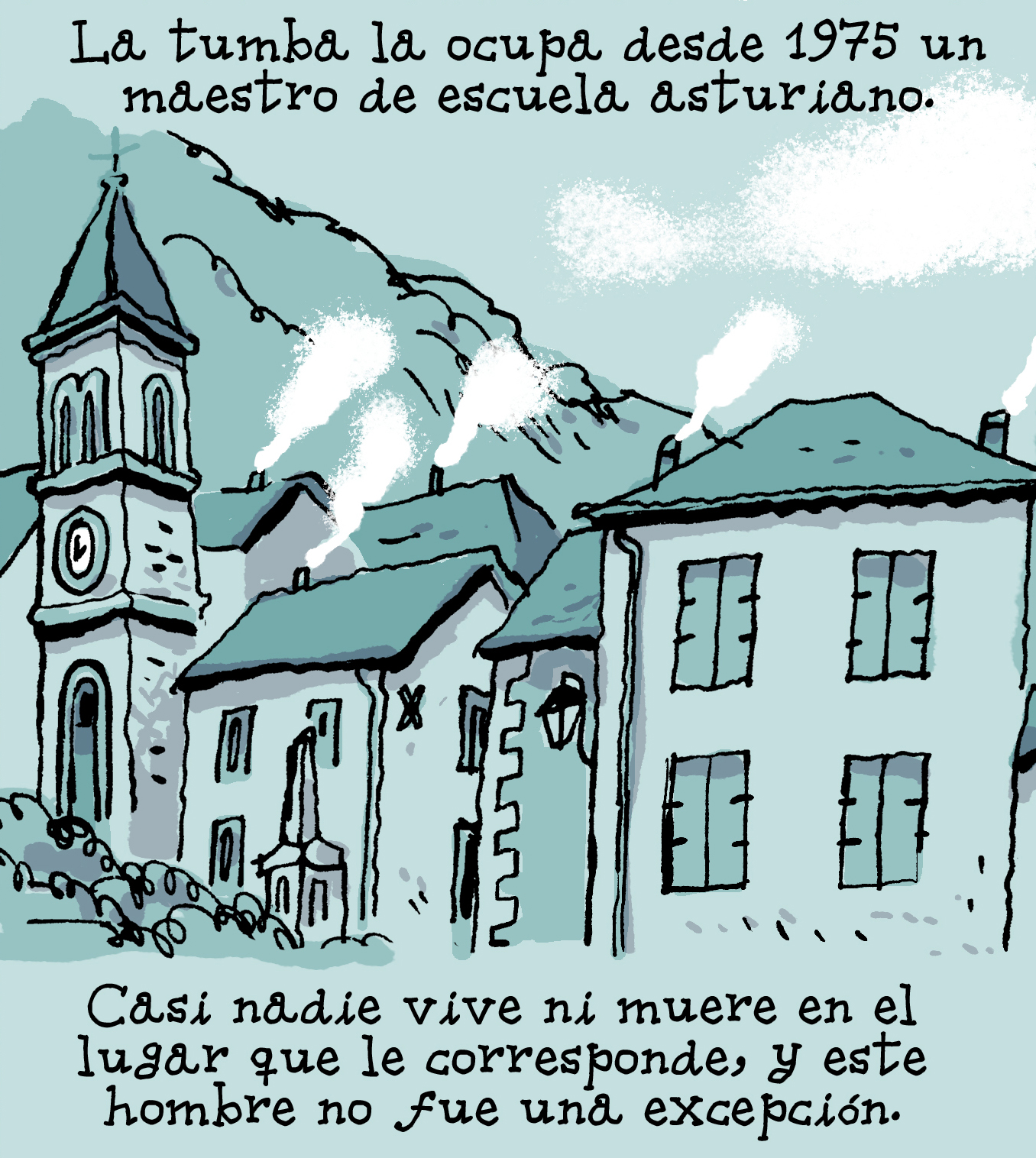 La tumba de un maestro asturiano